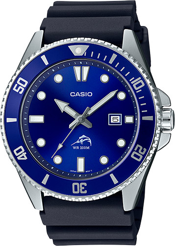 CASIO MDV106B-2AV Mens DURO 200M Black Resin Strap w Date Analog Sport Watch $80