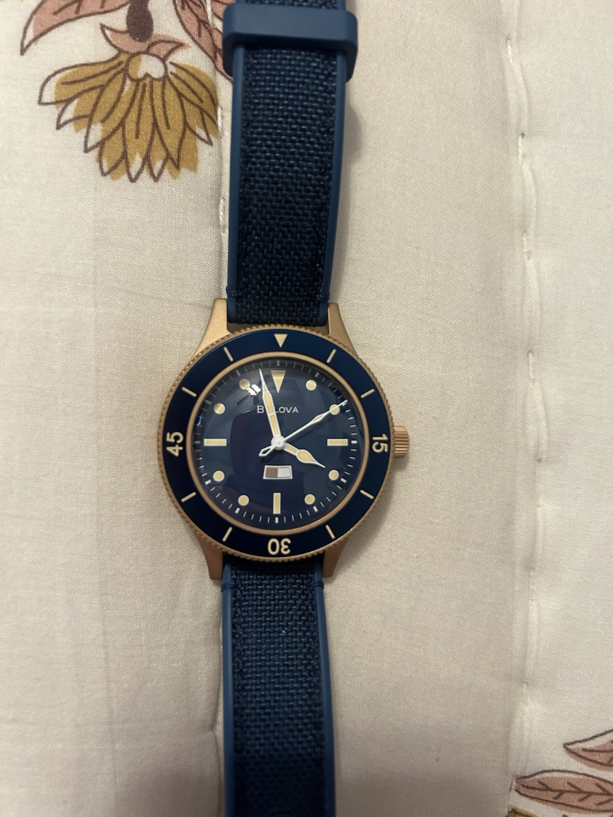Bulova MIL-SHIPS Bronze 150th Anniversary Blue Dial Automatic Diver 98A325