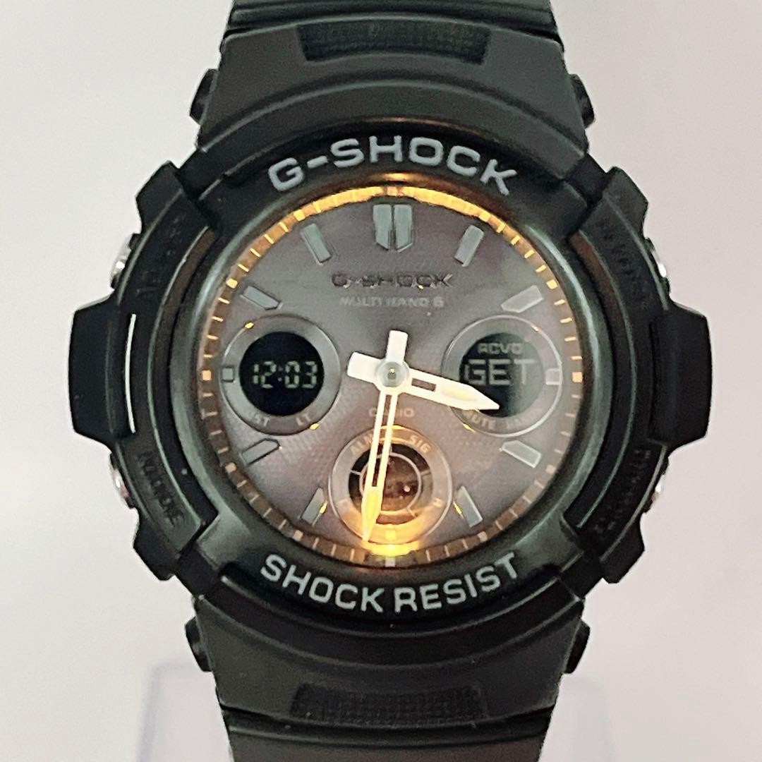 CASIO G-SHOCK AWG-M100B Radio-Controlled Solar Men Watch Working