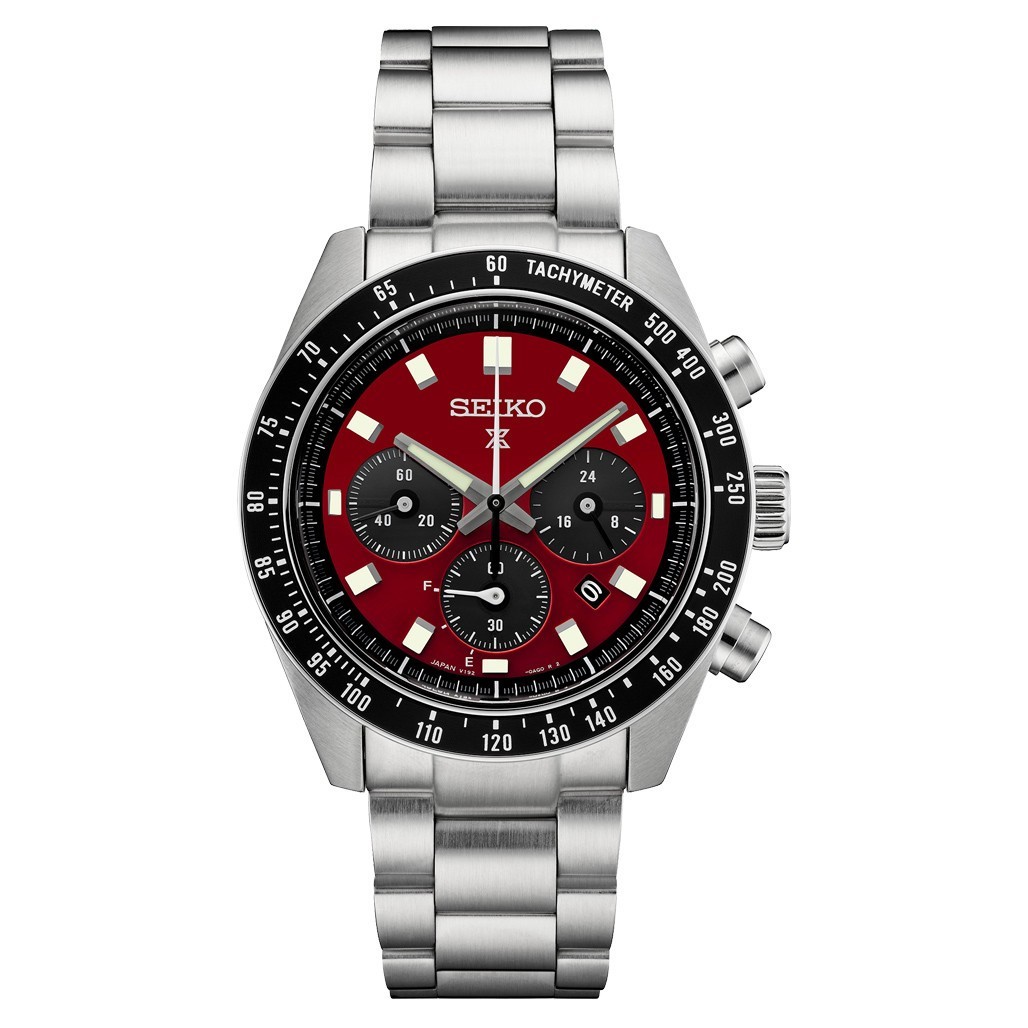 Seiko Prospex Speedtimer Solar Chronograph Red Men’s Watch – SSC927