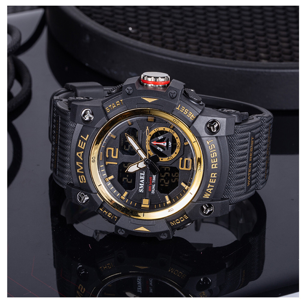 SMAEL Men Sport Watch for Students Outdoor Stopwatch LED Digital Quartz Watches