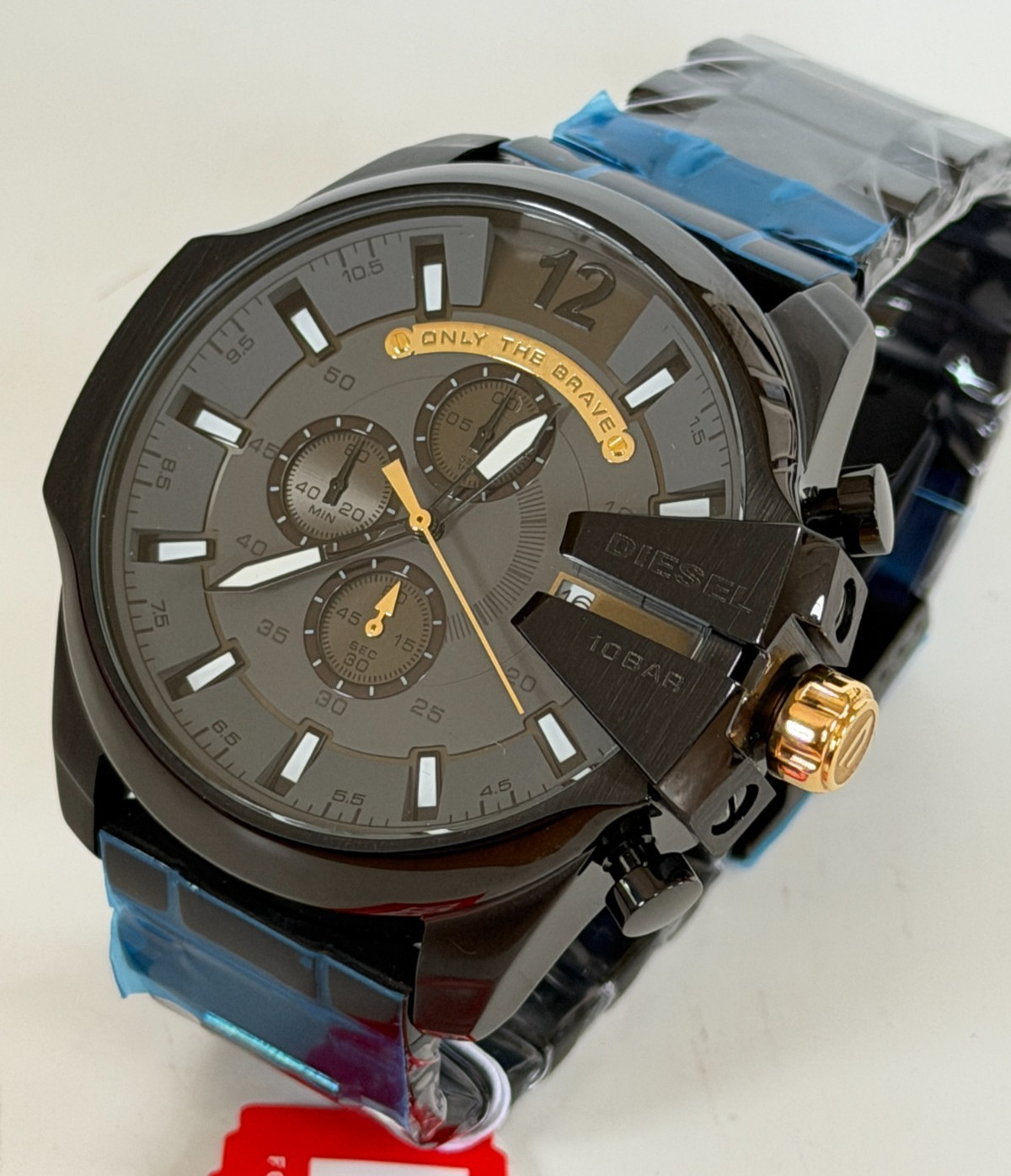 Diesel DZ4479 Mega Chief Analog Chronograph S/Steel Mens Watch BNWT $270