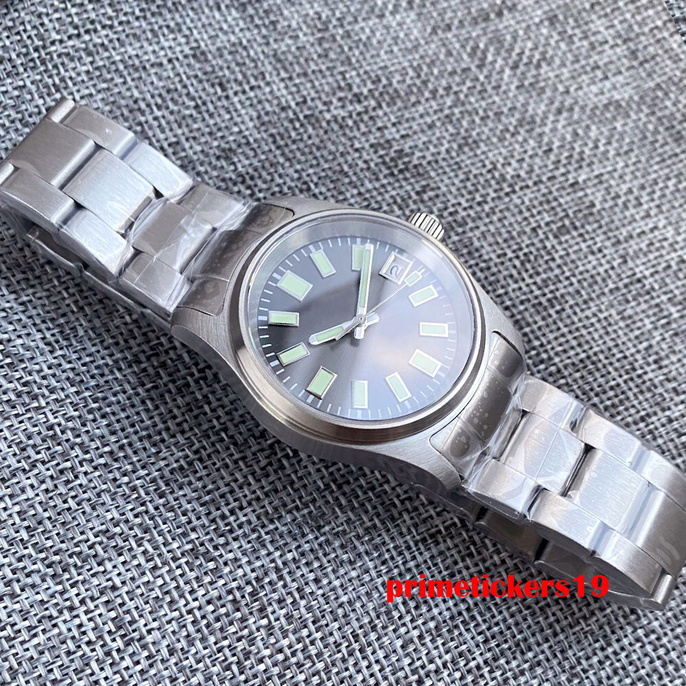 Tandorio 36mm Men Automatic Watch Date Sunburst Dial Sapphire NH35A PT5000 20bar