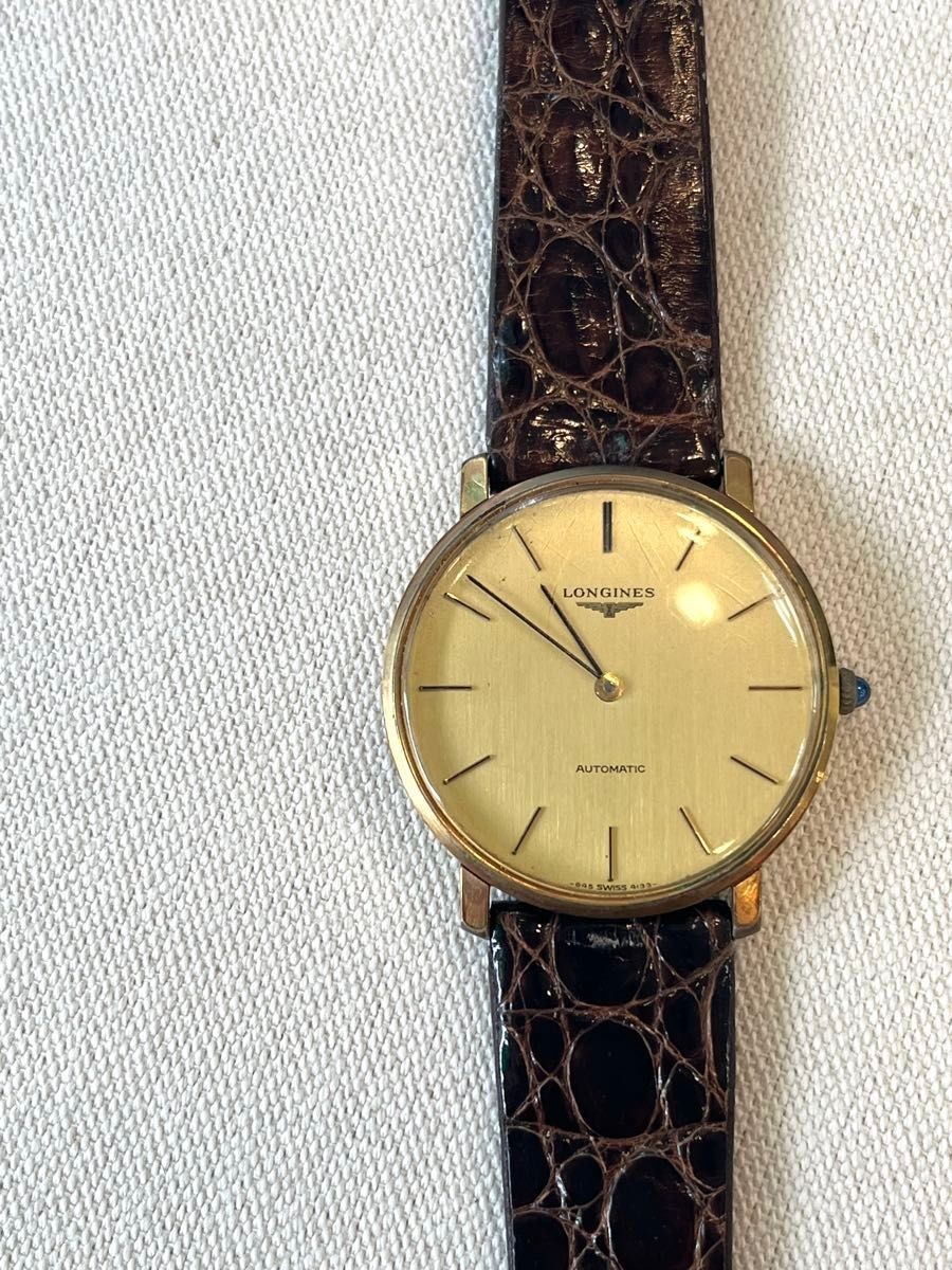 [B1P] LONGINES La Grande Classique Automatic Gold Dial Watch [m9p]
