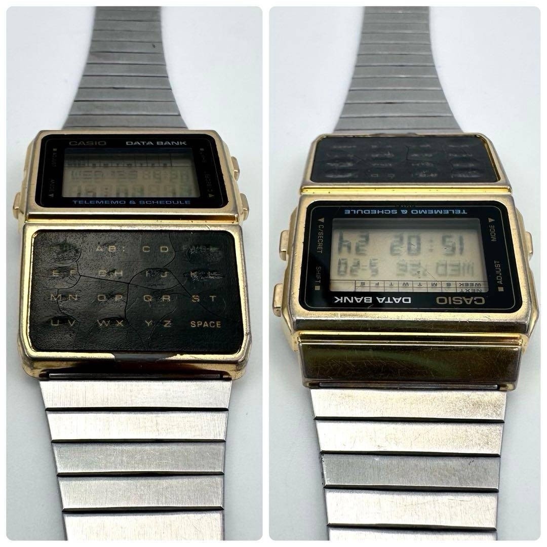 CASIO DBC-610 Data Bank Gold Vintage Digital Watch Telememo Calculator Japan