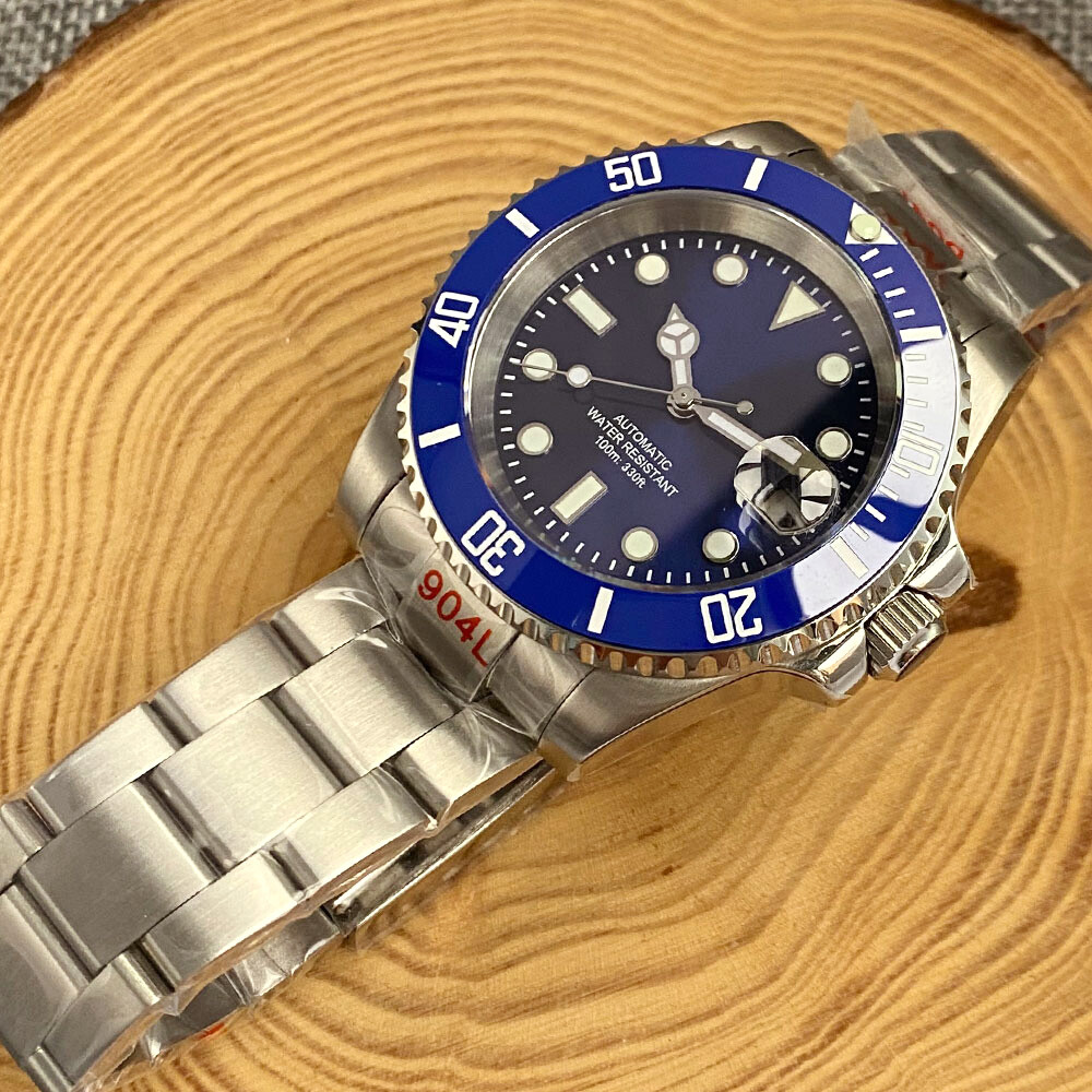 Miyota/NH35/PT5000 40mm Automatic Men’s Watch Sunburst Blue Dial 10ATM Sapphire