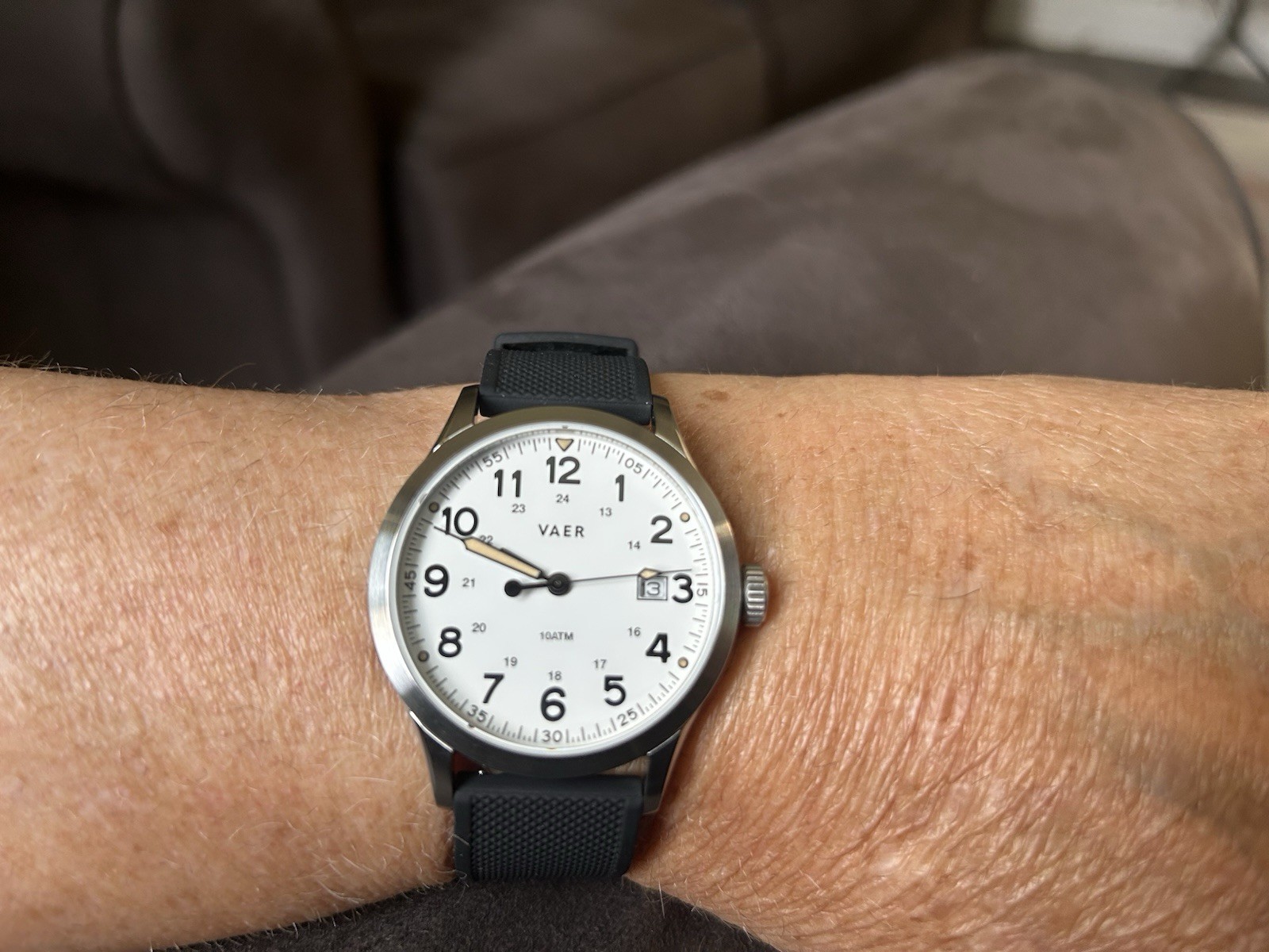 VAER S5 FIELD WHITE 40MM QUARTZ 100M WATCH