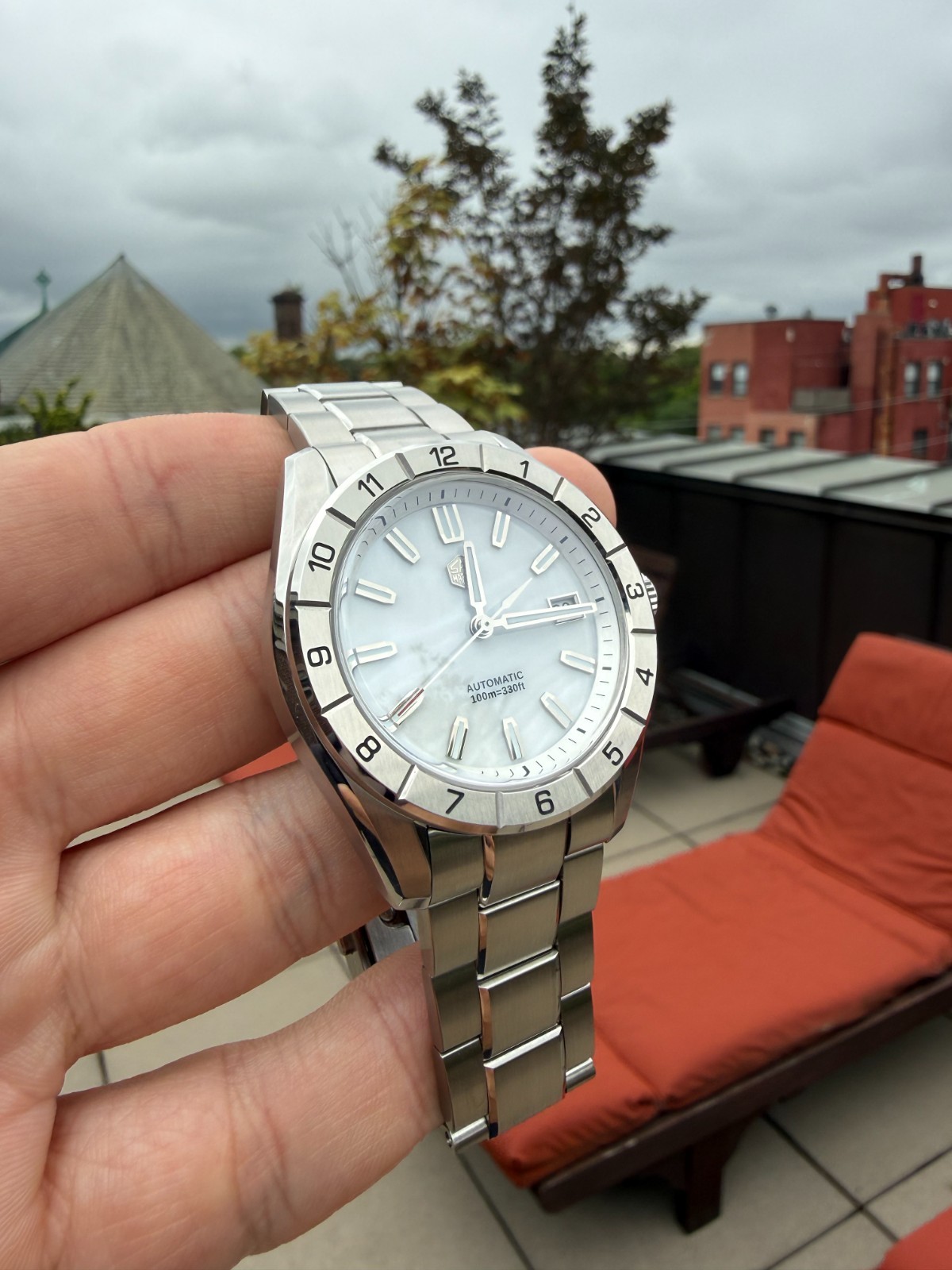 San Martin SN0130-B 42mm NH35 White Mother of Pearl