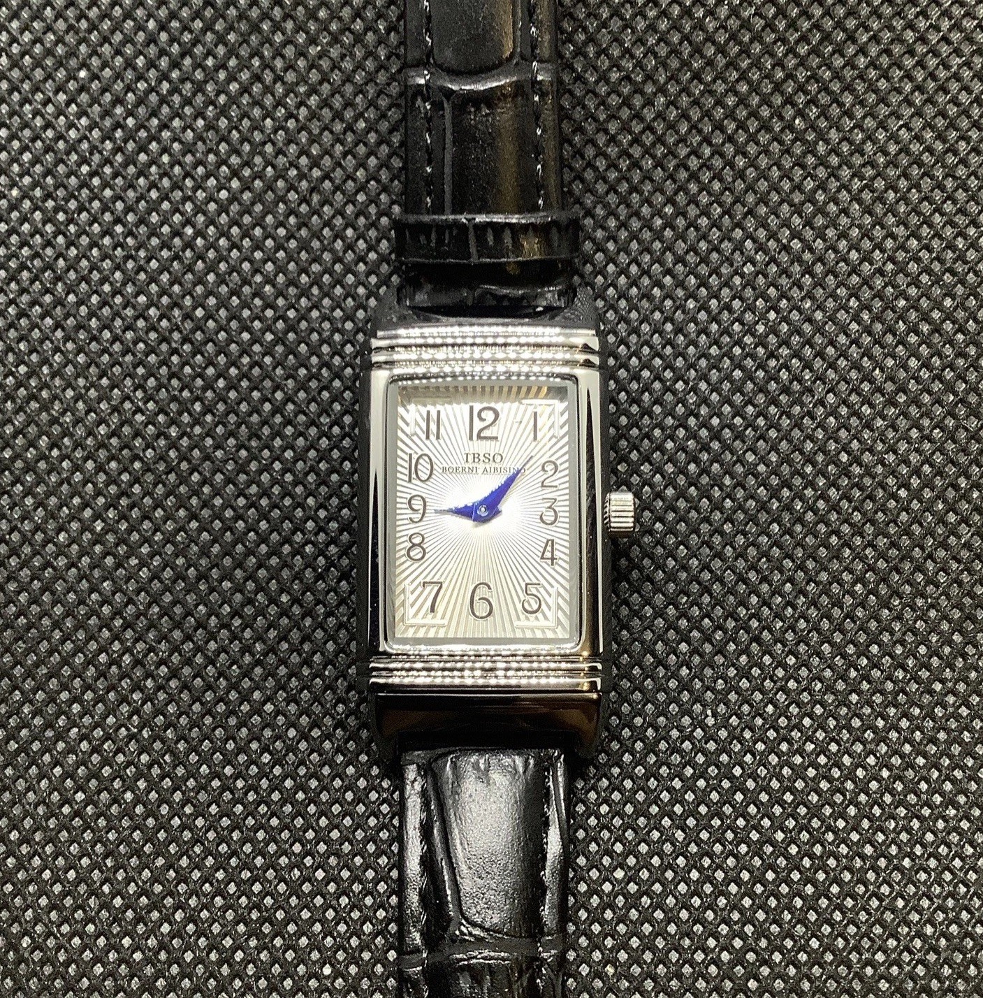 Vintage Reverso Style Quartz Flip Dress Watch Square Slide Old Money 21mm Men