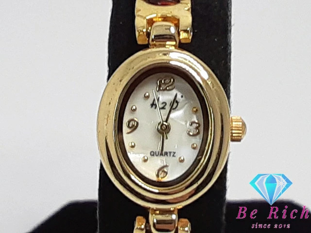 [A1R] H2O White Brown Havana Gold SS Plastic Quartz Ladies Watch [m3v]
