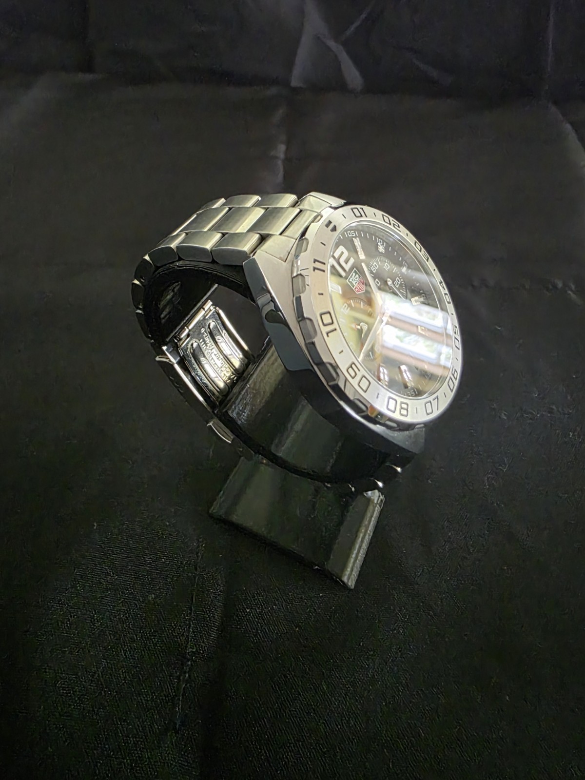 TAG Heuer Formula 1 Quartz Chronograph Date Black Dial 200m 43mm Steel Box