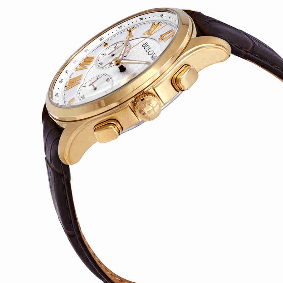 Bulova Classic White Textured Dial Men’s Chronograph Watch 97B169