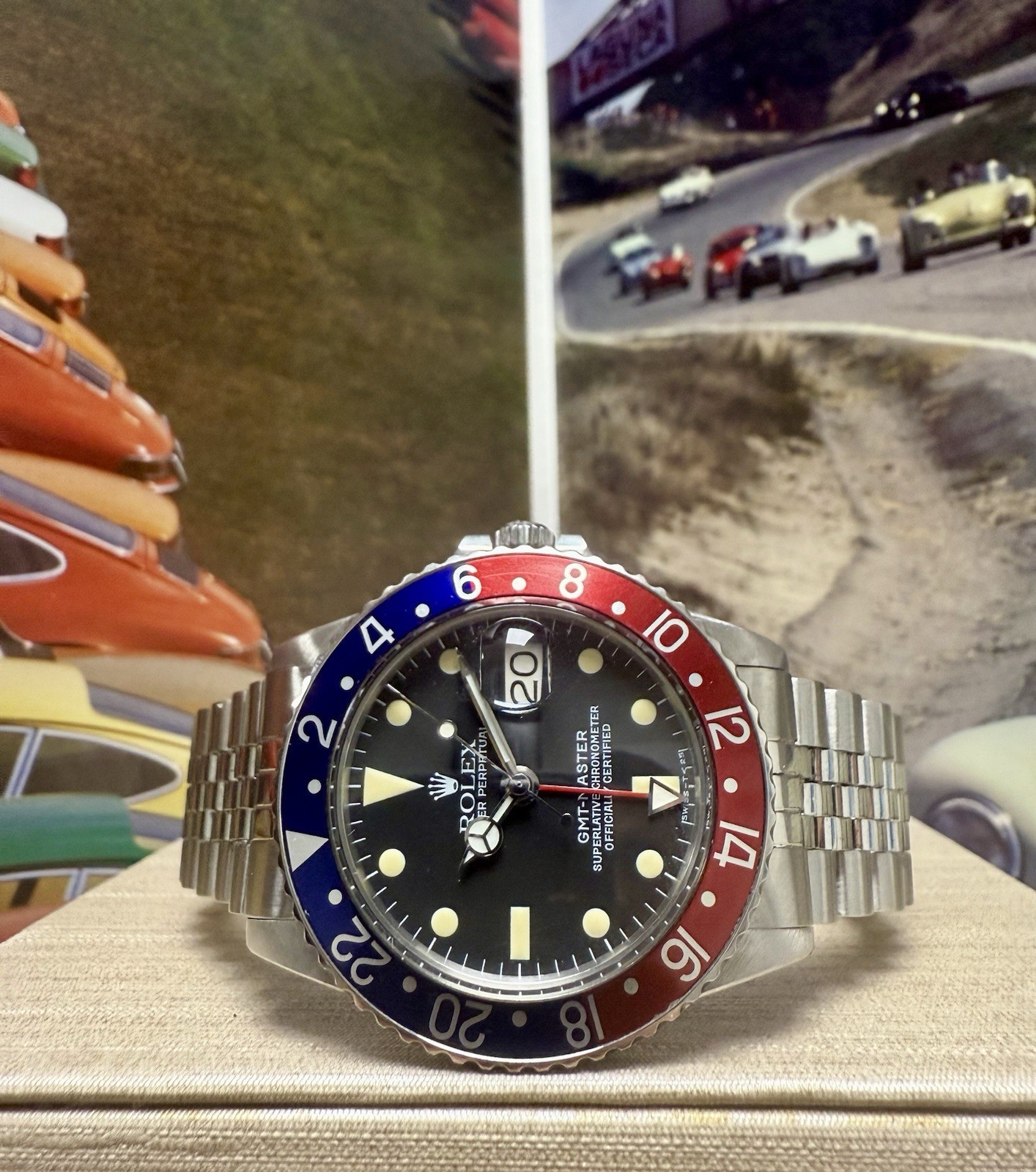 Rolex GMT-Master 1675 Pepsi Vintage 1970 40mm Steel Service Dial Hands Insert