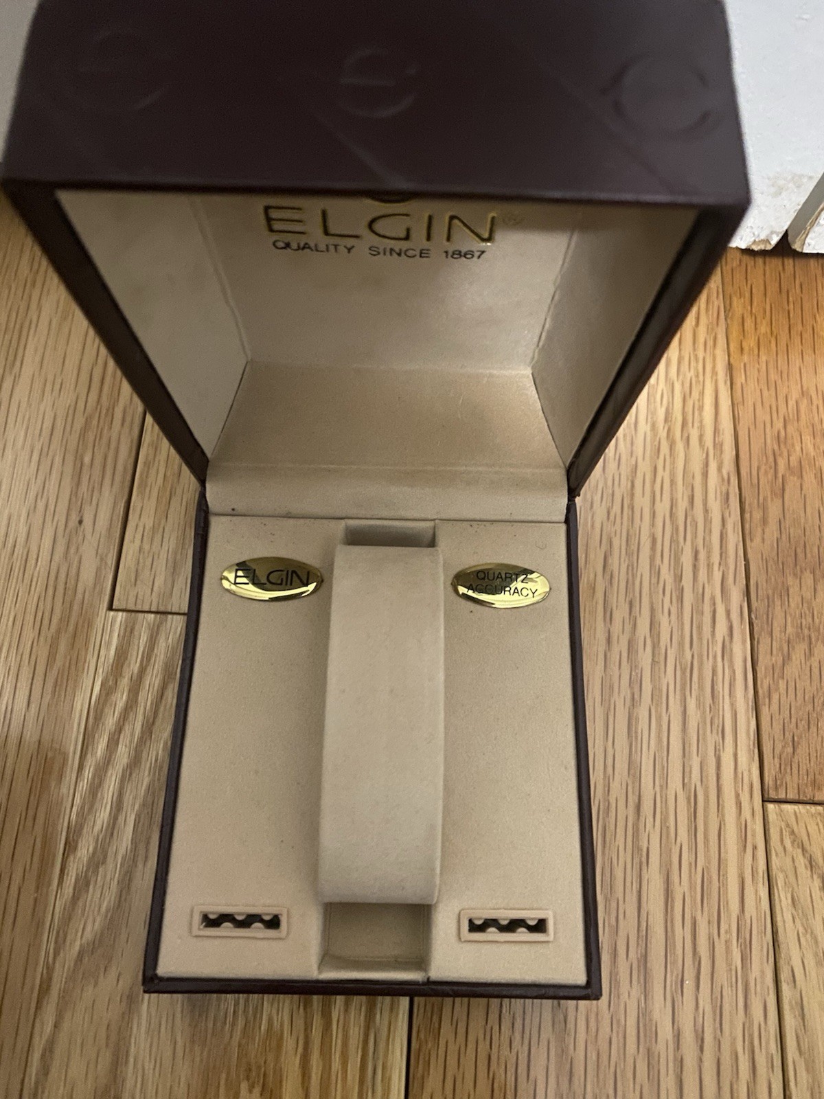 Elgin Men’s Quartz Day/Date Wristwatch Two-Tone 36mm With Box untested