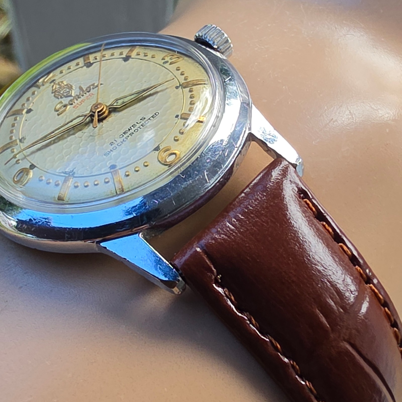 Vintage SANDOZ SUPER men’s manual wind watch 21Jewels swiss made 1960s