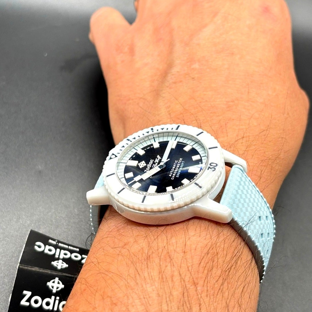 Zodiac Super Sea Wolf ZO9590 Automatic Compression Diver COSC Men”s Watch NIBWT