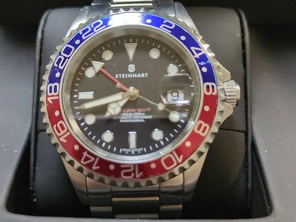 Steinhart Ocean One GMT Automatic Black Dial 42mm Men’s Stainless Steel Watch Bo
