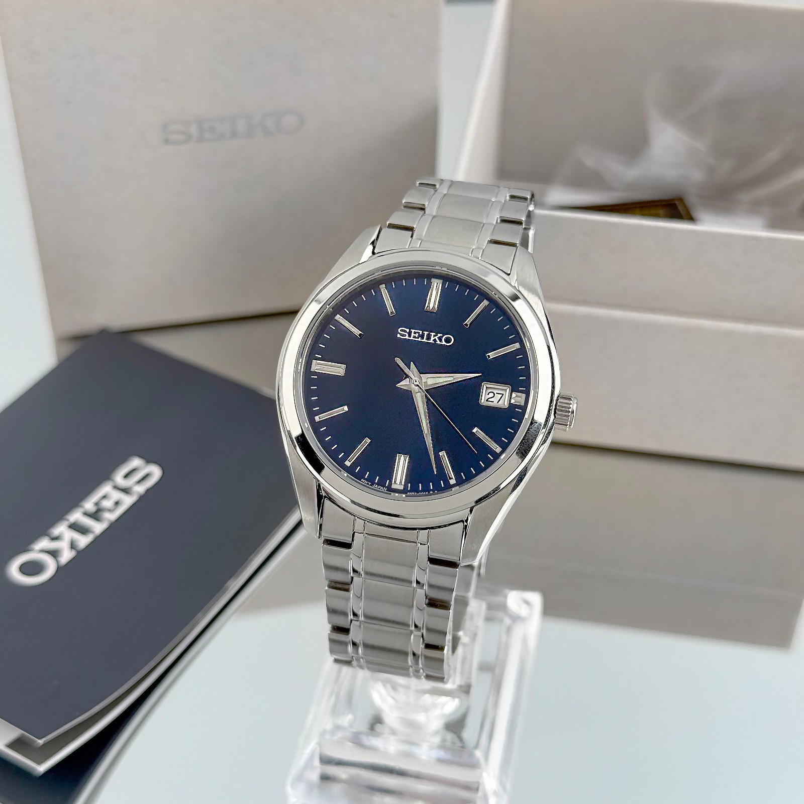 SEIKO Essentials SUR309 Stainless Steel Blue Dial Men’s Quartz Watch 40.2mm
