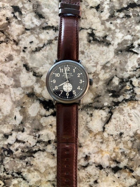 Shinola Runwell Men’s Argonite 1069 Blue Dial 47mm Quartz Watch