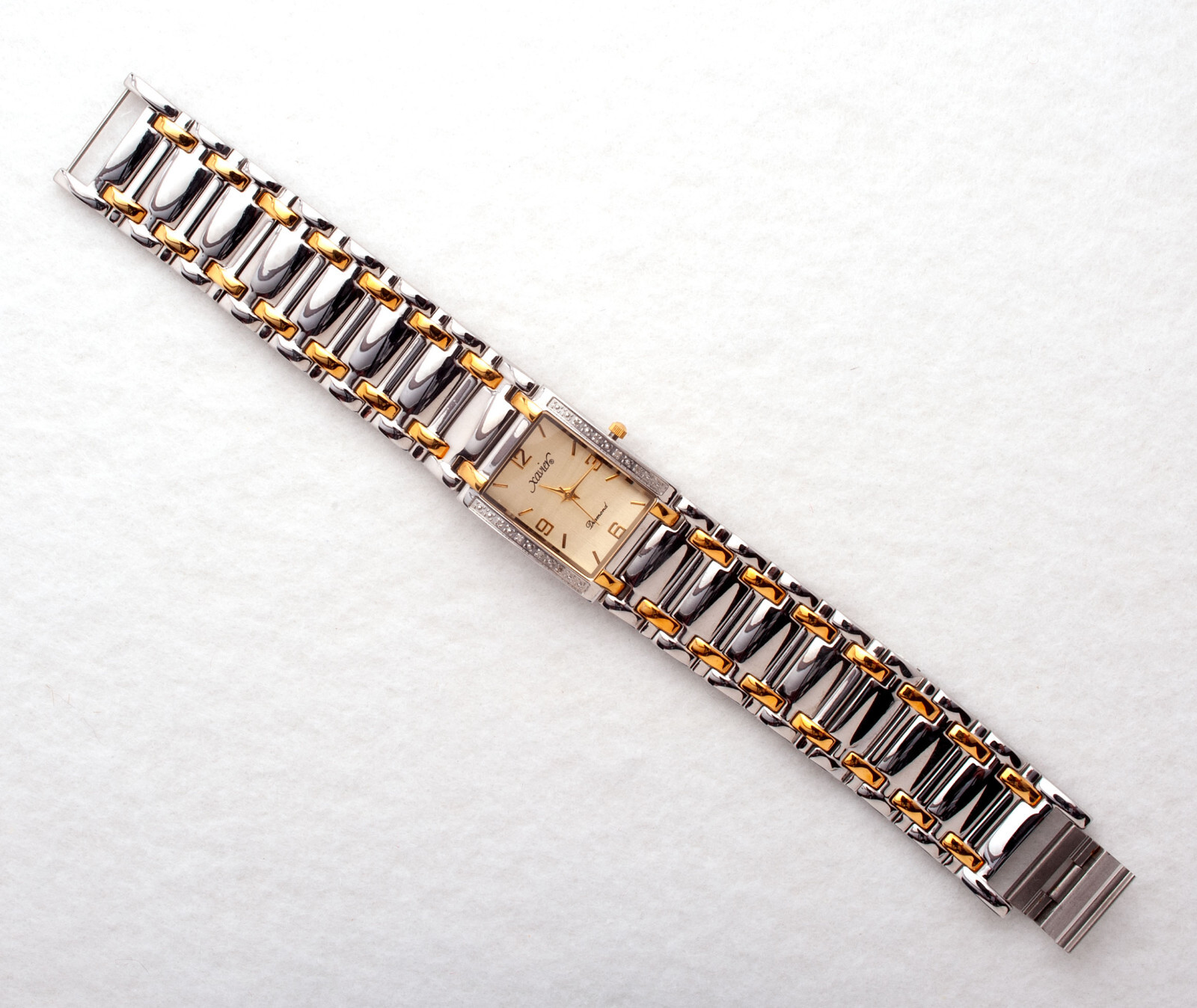 Xavier Womans Diamond Wrist Watch Arabic numerals & stick indexes