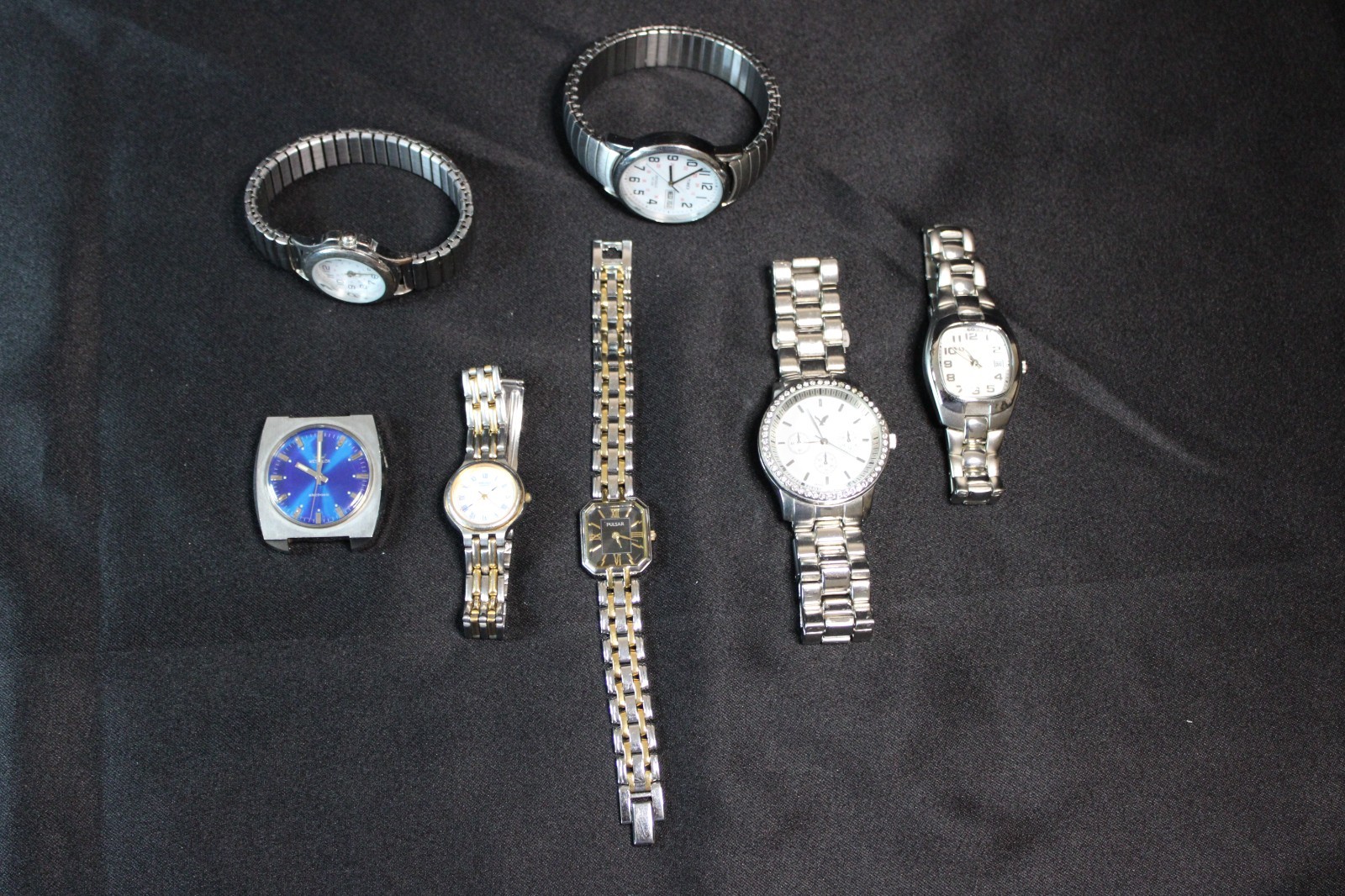 Watch Lot-Seiko, Pulsar, Westclox, Timex