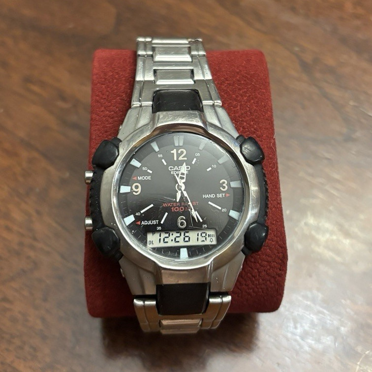 Casio Edifice EF-101 Ana-Digi Quartz Watch 100m – New Battery