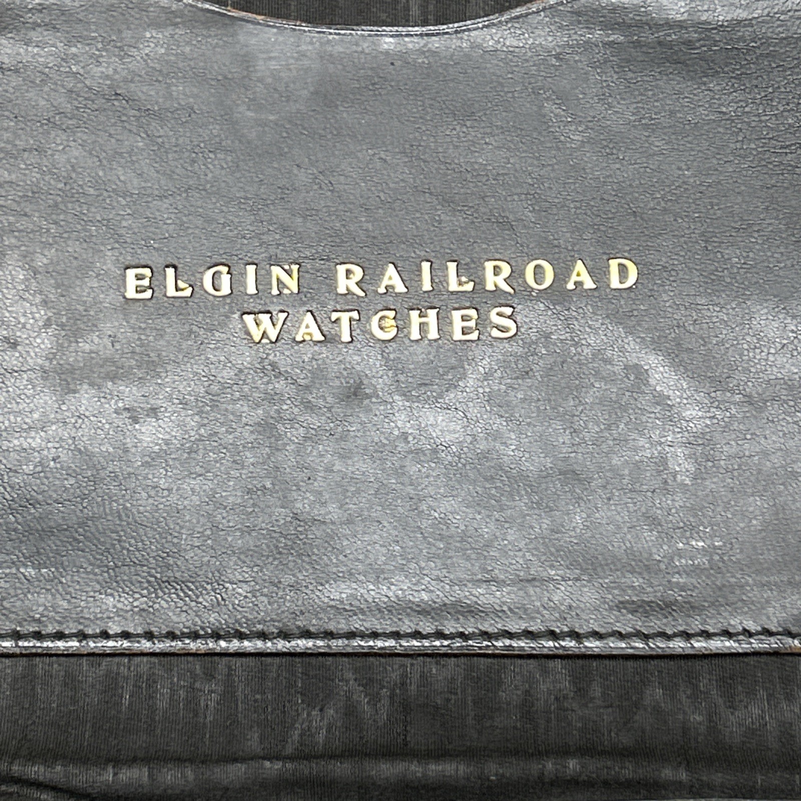 Vintage Large Leather Elgin Railroad Pocket Watch Advertising Folding Wallet🔥🔥