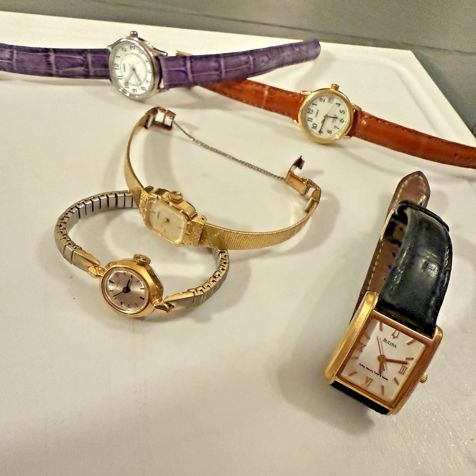 Vintage Women’s Watch Lot Timex Seiko Bulova Working Untested Mixed Lot