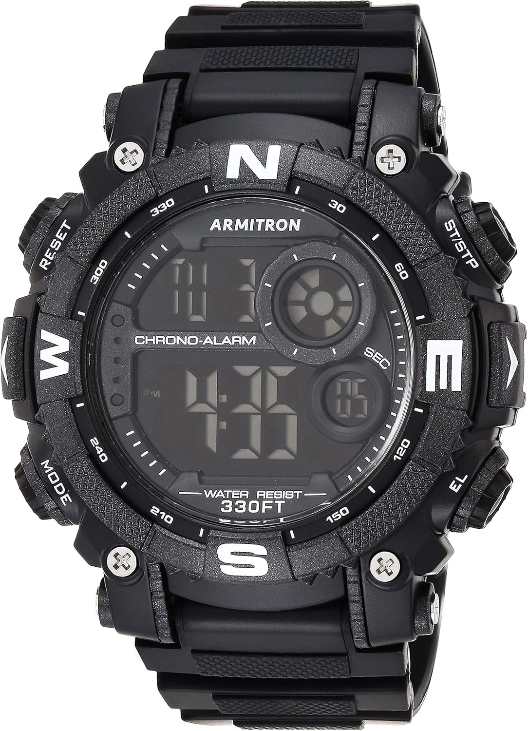 Armitron Sport Men’s Digital Chronograph Resin Strap Watch, 40/8284 Black