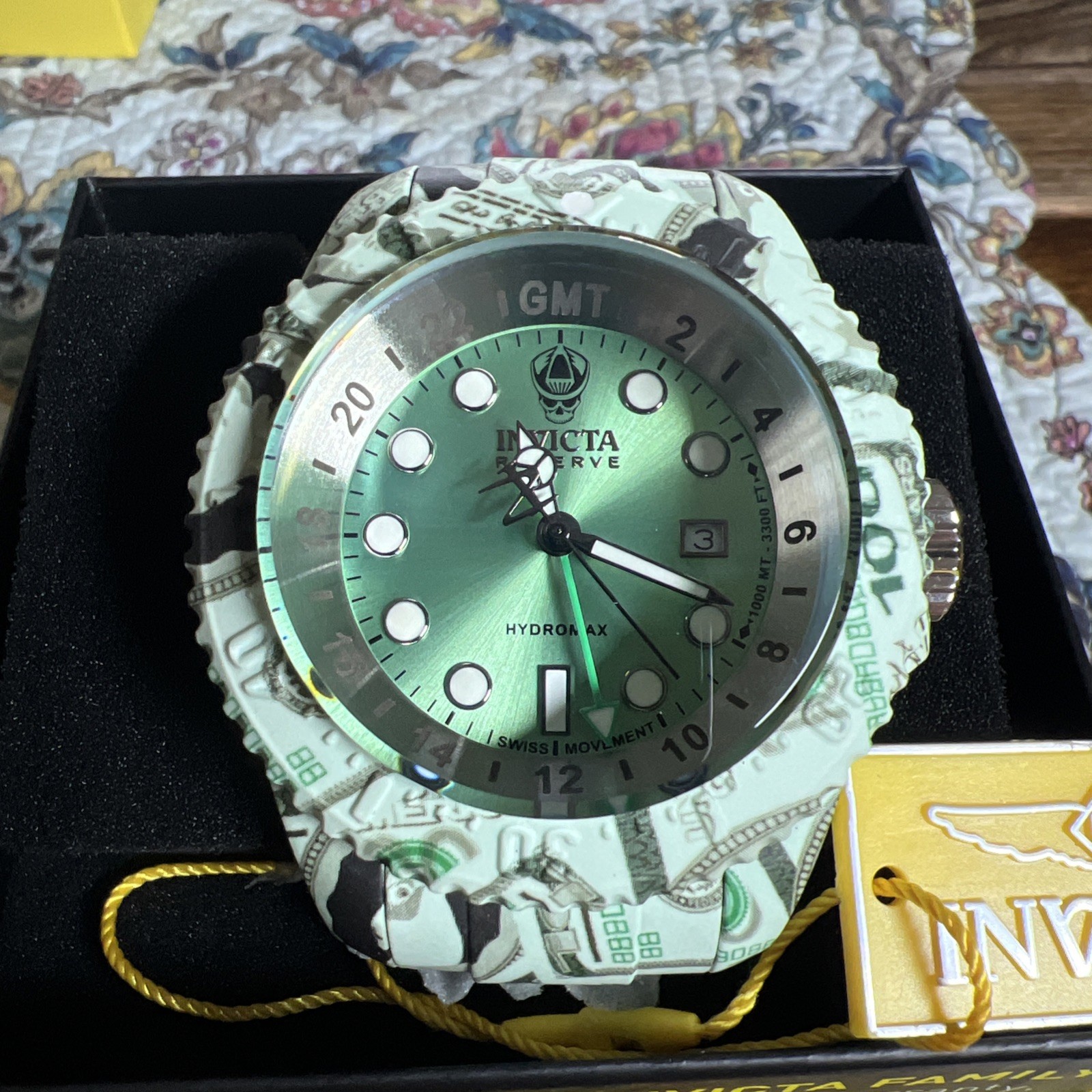 Invicta Reserve Hydromax Cash Money 52mm Swiss Ronda Men’s Watch 34649