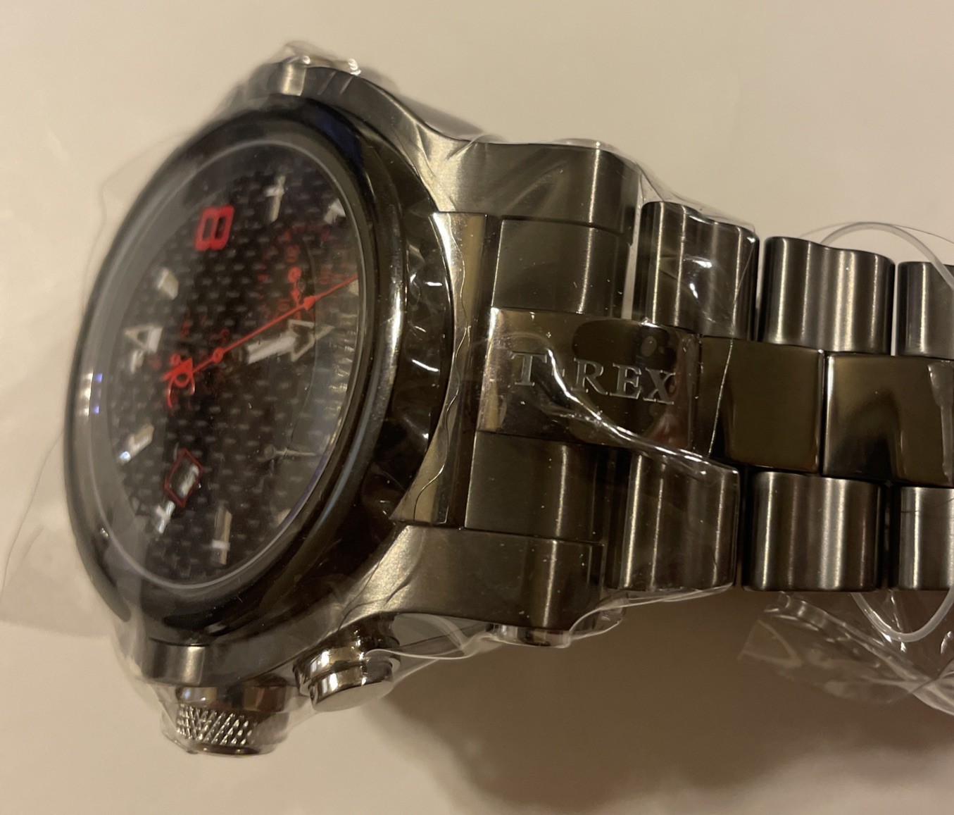 New Renato Collezioni T-Rex Men’s Watch Stainless Steel Black Silver Quartz
