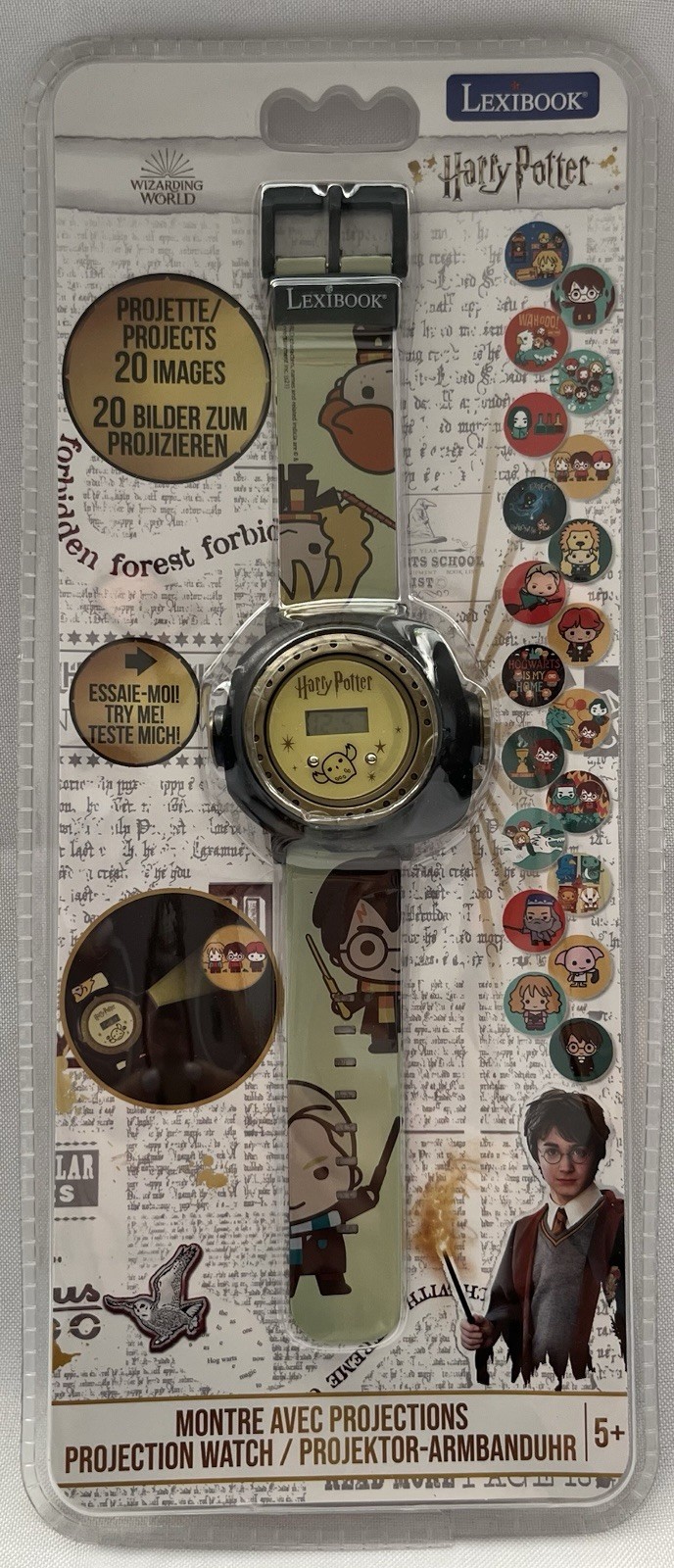 Harry Potter Kids Digital Projection Watch – Adjustable Black Strap