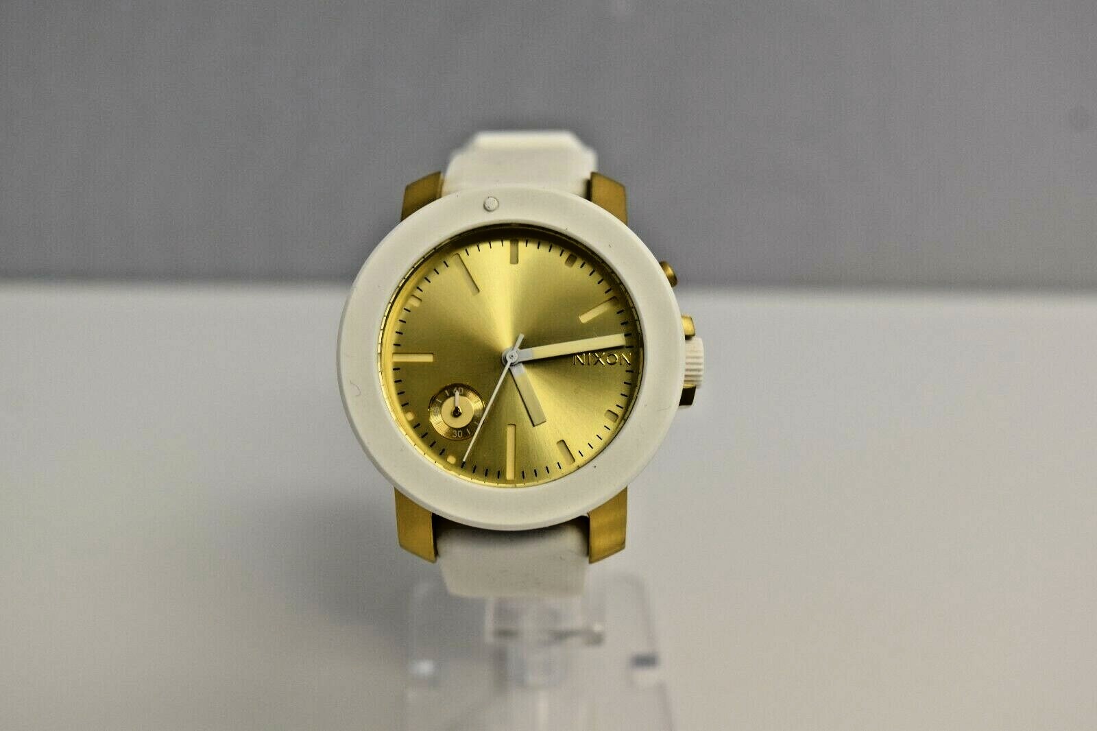 New Nixon Raider White Gold White Crystals A317 111-00 $450 Watch