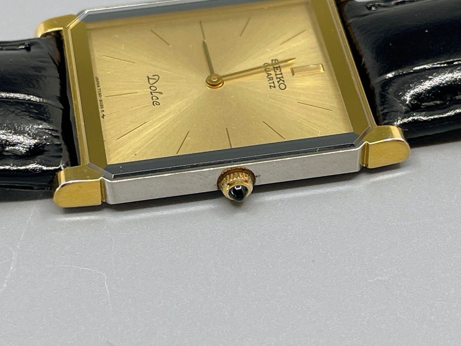 Seiko Dolce 7730-5020 US Stock Two-Tone Vintage 1987 Gold Quartz Mens Watch