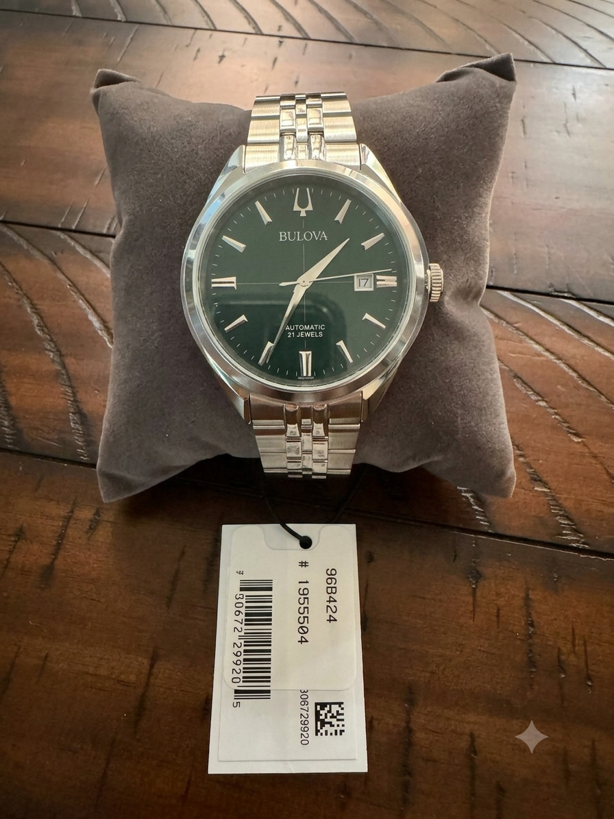 Bulova 96B424 Classic Sutton Stainless Steel Automatic Men’s Watch 41mm – NEW