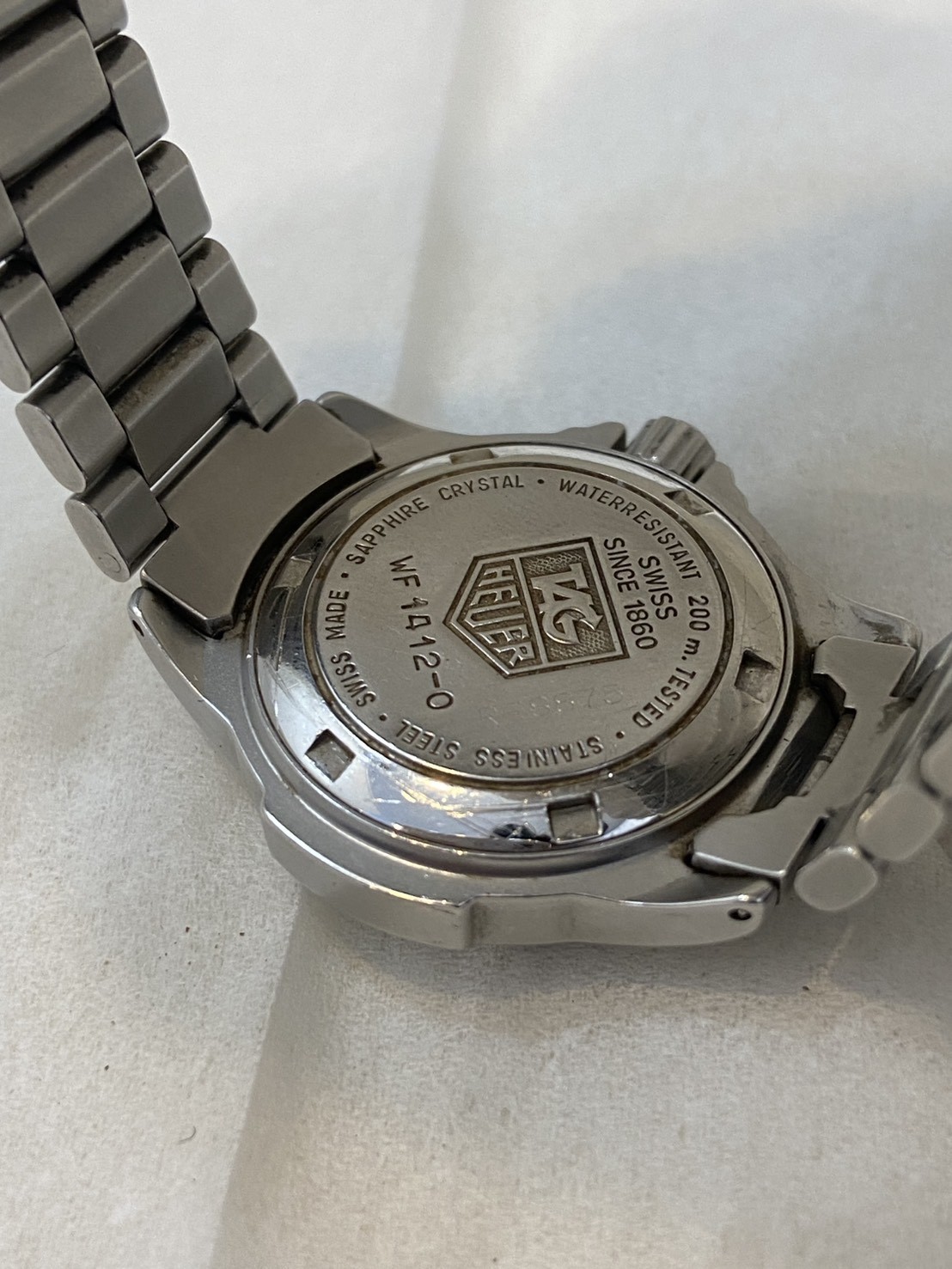 TAG Heuer 4000 Series White Dial 28mm Working Ladies Watch WF1412-0 Quartz