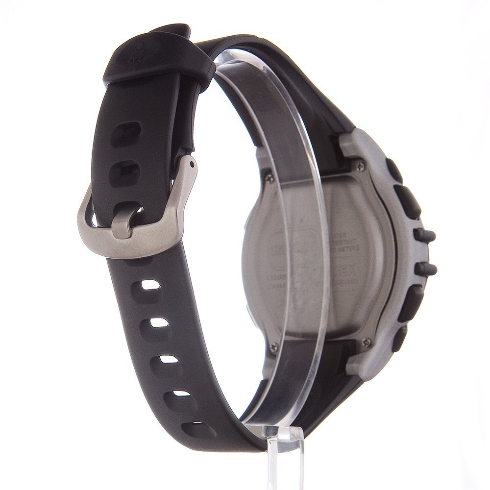Timex Mens Ironman Triathlon Classic 100 44mm Watch – Black Silver-Tone Case