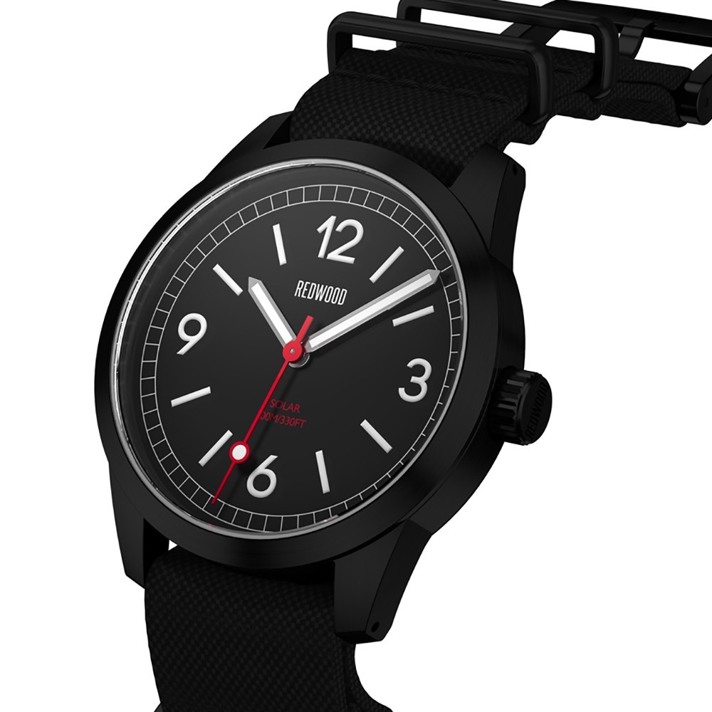 Redwood Field v3 Solar Black Steel PVD Fabric Military Men’s Watch