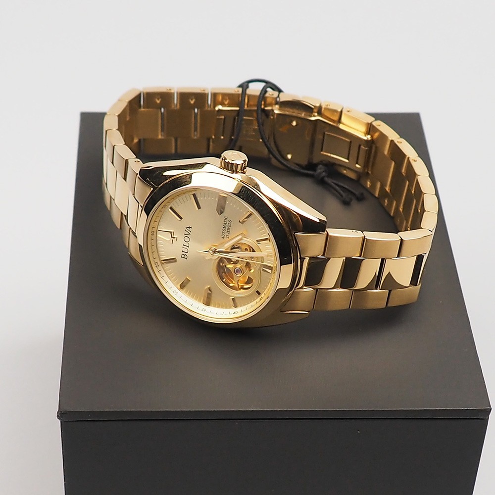 Bulova Classic Surveyor 97A182 Gold Tone Stainless Steel Men’s Automatic Watch