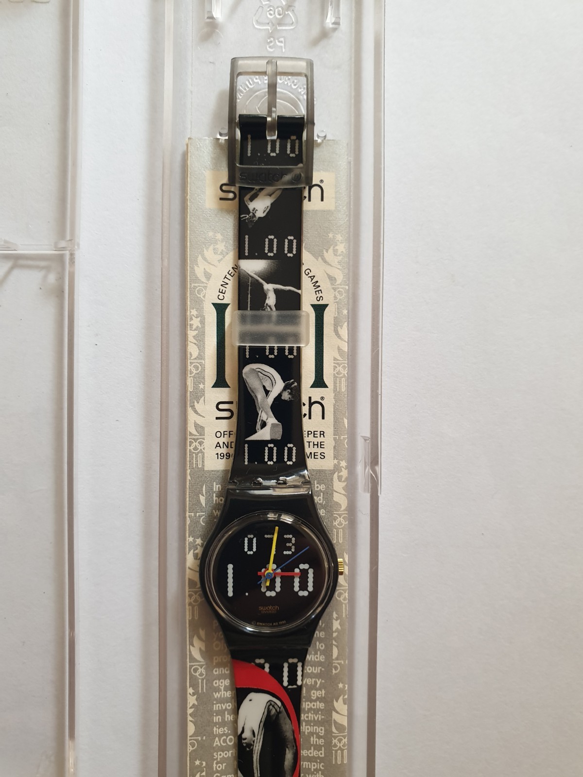 Vintage Swatch Watch “Nadja Comaneci” LZ105 Atlanta Olympics 1996 NOS