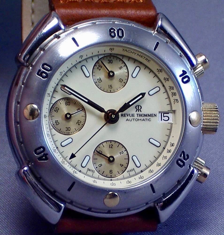 REVUE THOMMEN CHRONOMARK 2 Button Auto Chronograph – Valjoux 7750 With Box Steel