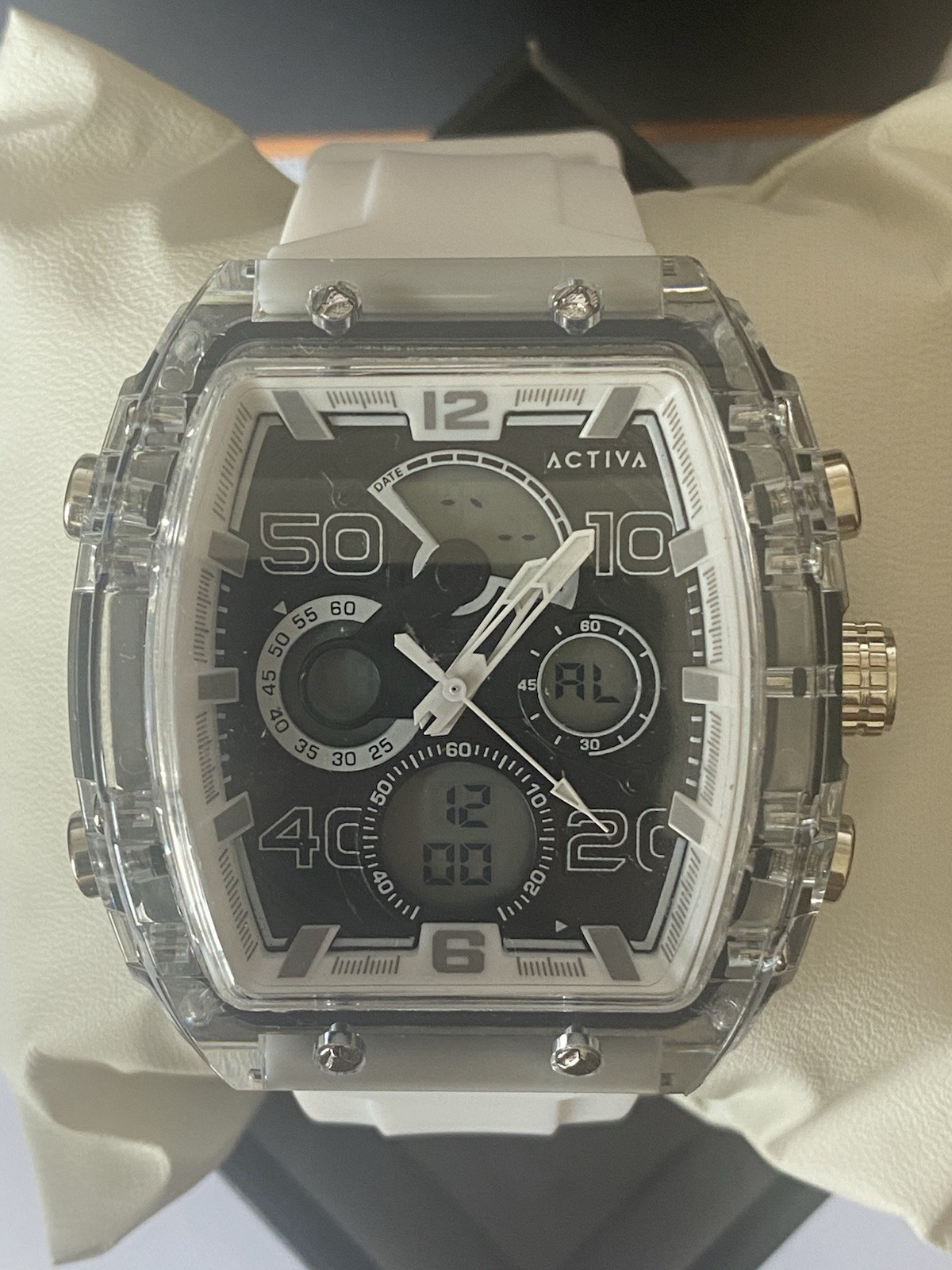 New Activa Vion X Invicta Digital Essentials Men’s Watch 45mm White ACW8109-002