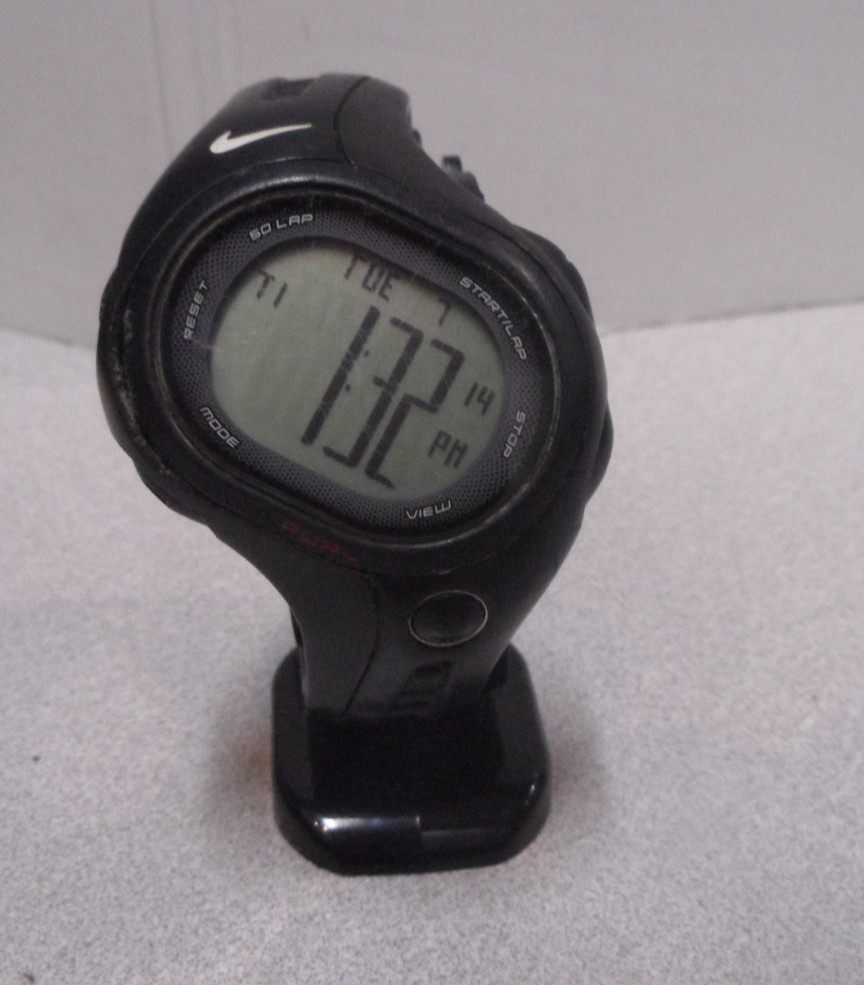 Nike Triax Fury Watch Unisex 49mm Black Backlight 50 Lap WG00-4000 New Battery
