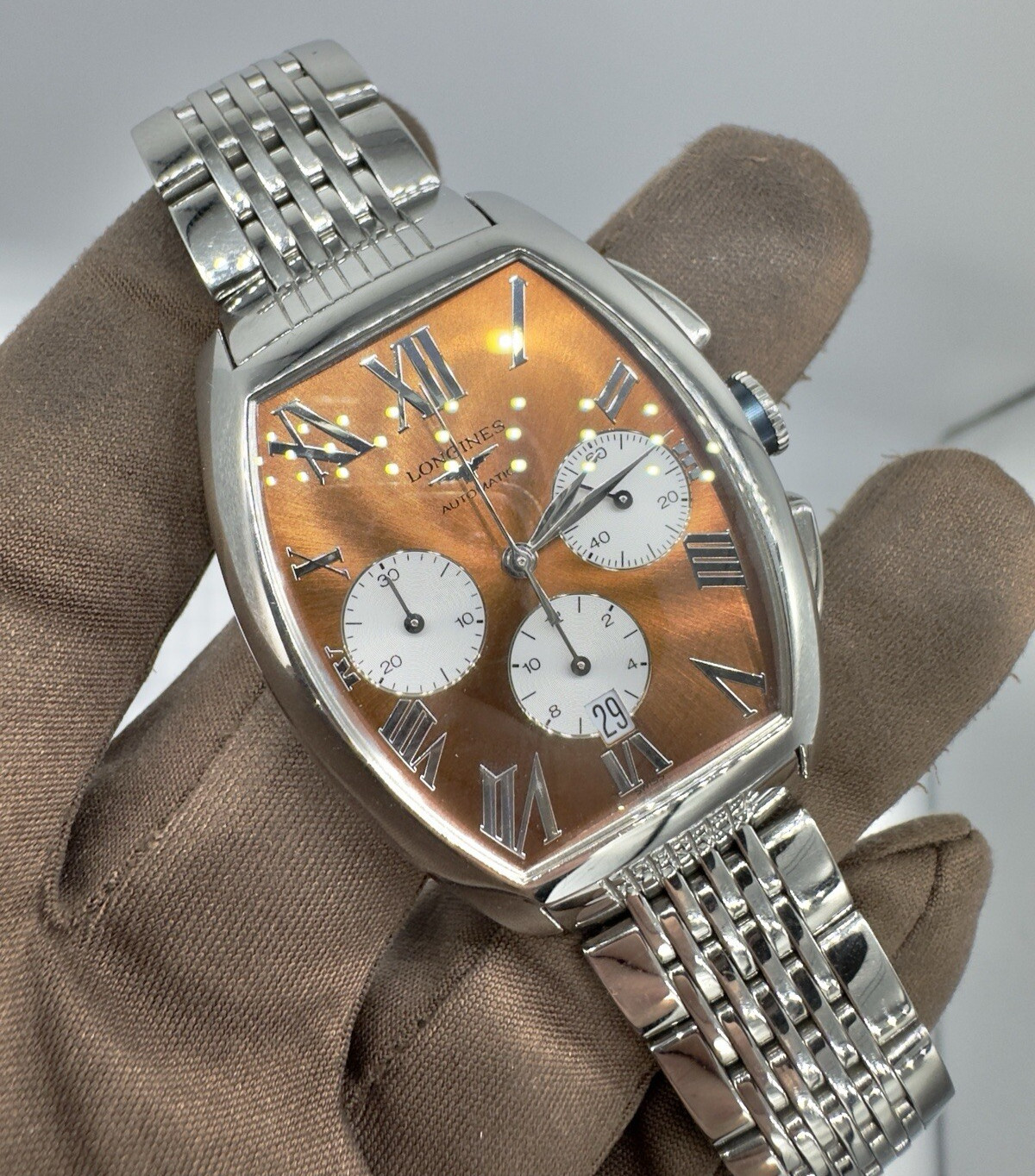 Longines Evidenza Automatic L2.643.4.78.6 Very Rare Brown Dial Immaculate