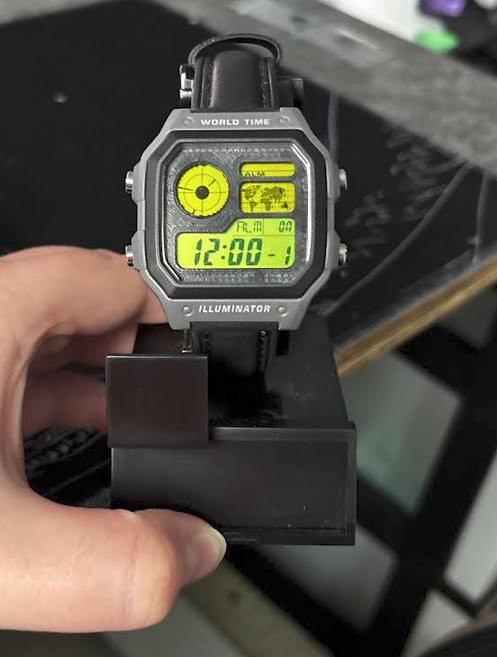 Casio AE-1200 Modified. Color Filtered GREEN + YELLOW Leather + Premium Strap
