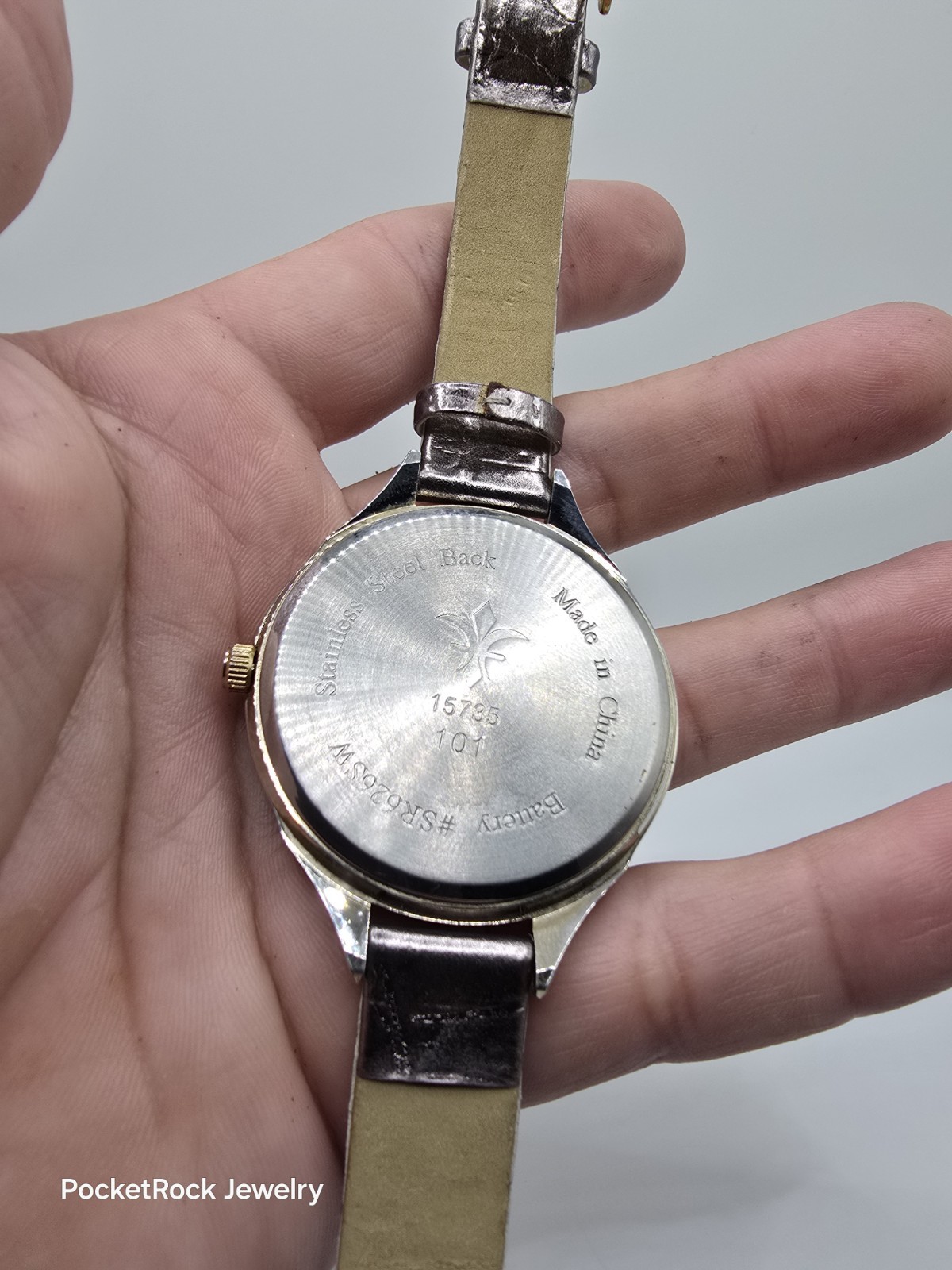 Women’s Quartz Analog Owl Face Watch Gold Tone Brown Leather Strap