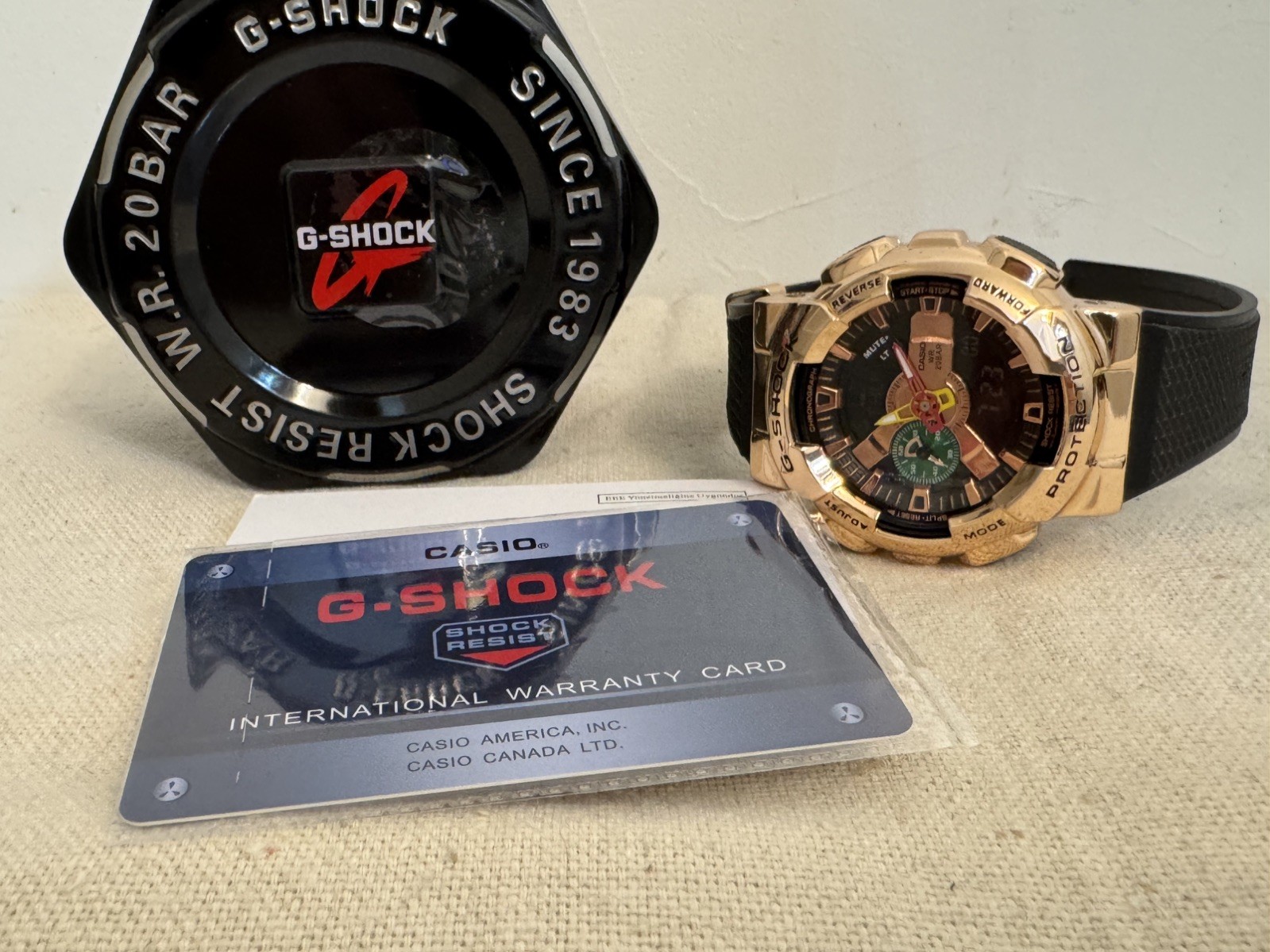 G-SHOCK GM110RH-1A Rose Gold Case Resin Quartz Digital Analog Watch