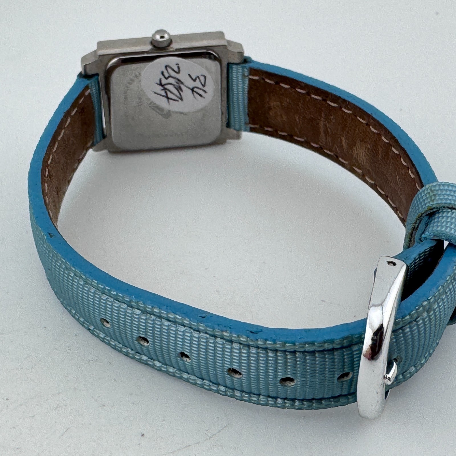 Roxy Quiksilver Quartz Watch RX1460 Women 21mm Silver Square Leather New Battery