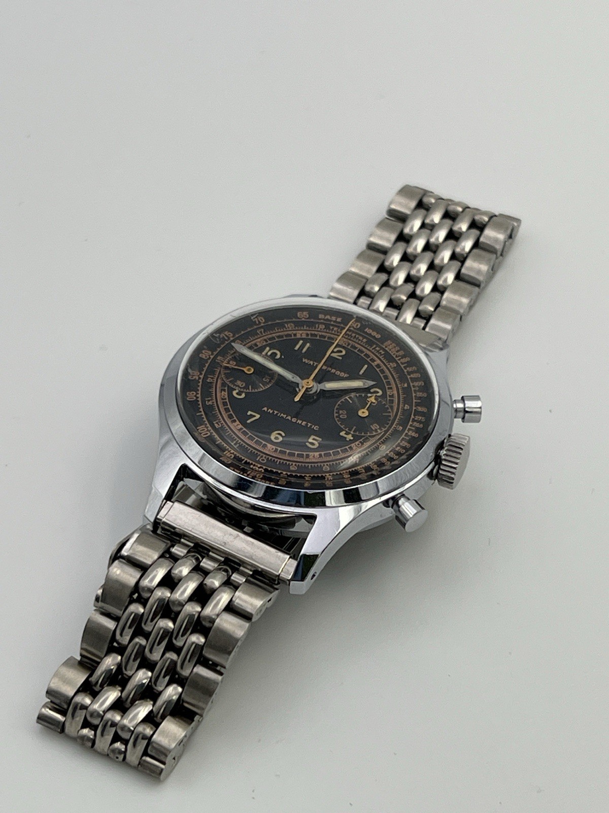 Anonymous Waterproof Chronograph Watch – Vintage 1950s Landeron 248 watch