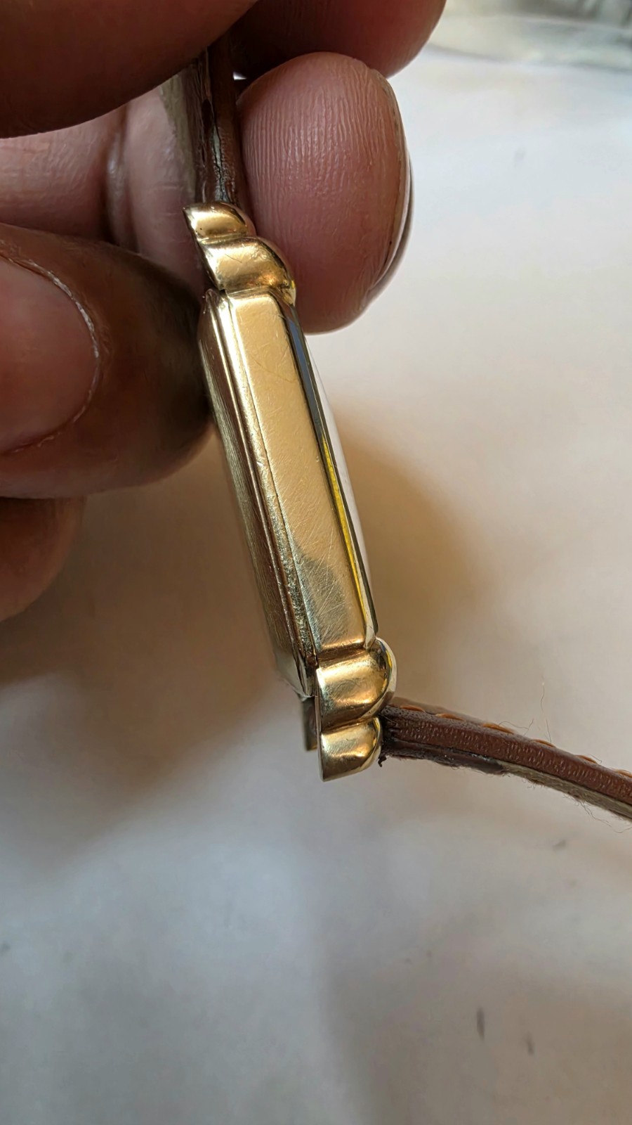 Vintage 1940s Hamilton Milton Art Deco Tank Watch – 14K Gold Filled – Caliber 98